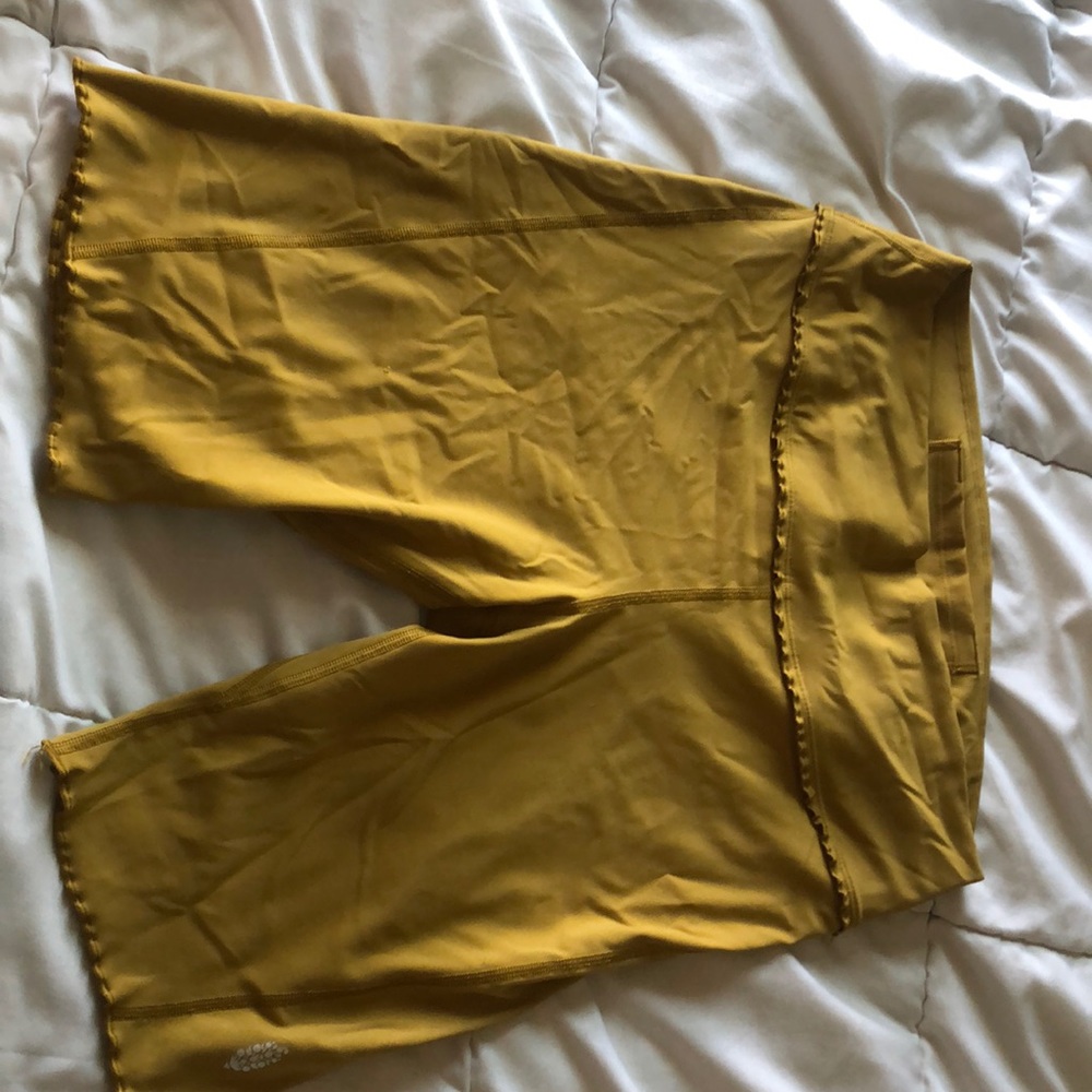 Free People… Alchemy bike shorts… Mustard.. XL